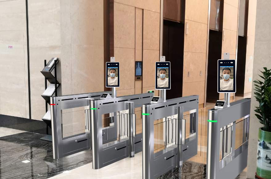 人脸识别测温门禁考勤机震撼来袭_无感AI刷脸测温+考勤_深圳捷易科技