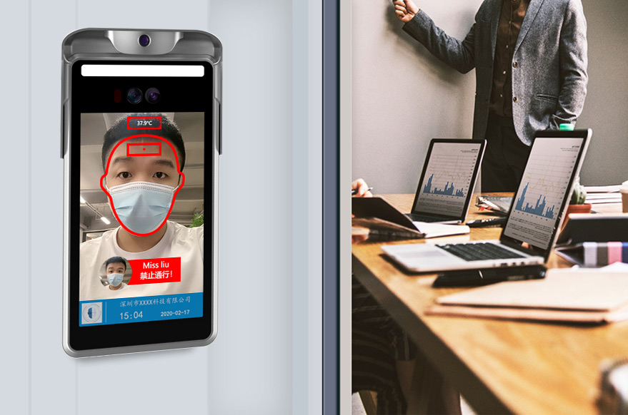 “口罩+身份”人脸识别测温考勤系统，捷易科技AI防疫有新招