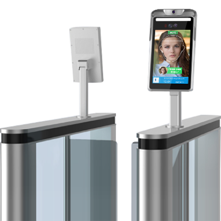 闸机型人脸识别测温门禁考勤一体机