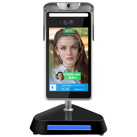 桌面款人脸识别测温门禁考勤一体机