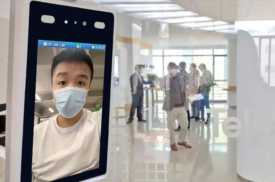 无感非触式人脸识别门禁测温终端，安全级全面升级_深圳捷易科技